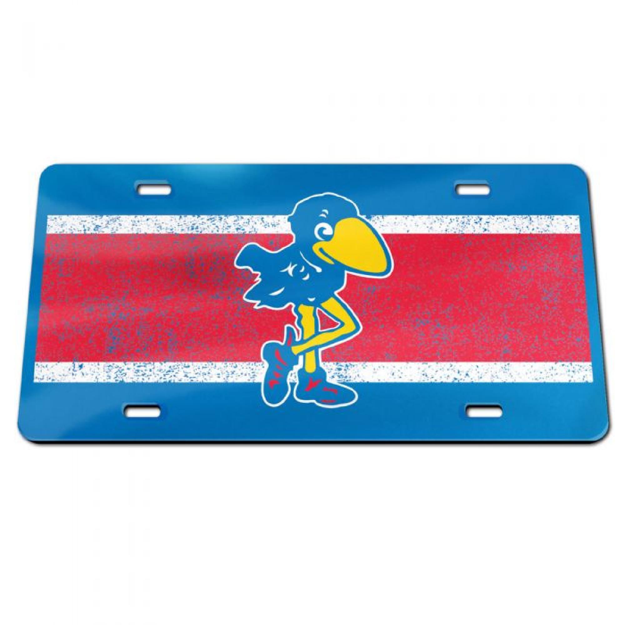 Acrylic 1912 Jayhawk Flag License Plate