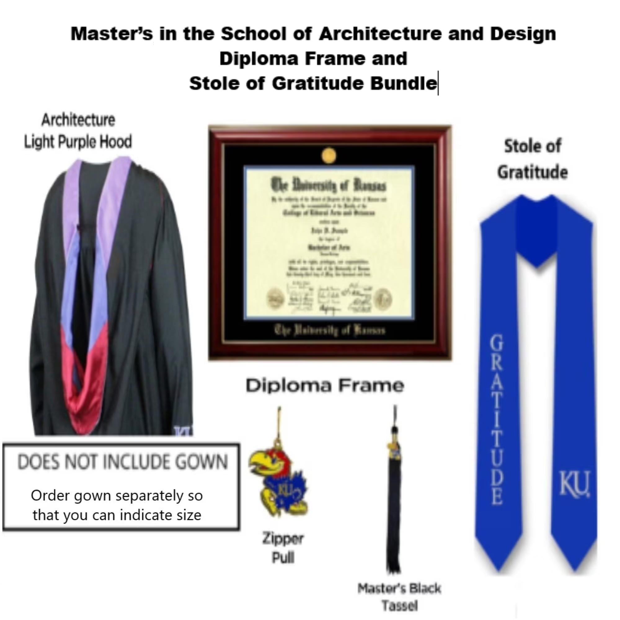Masters in the School of Architecture and Design Diploma Frame Bundle