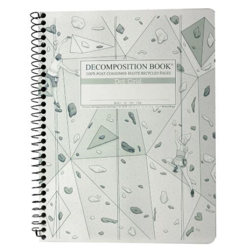 Michael Roger Spiral Notebook, Dot Grid, 7.5 x 9.75 Climbing Wall