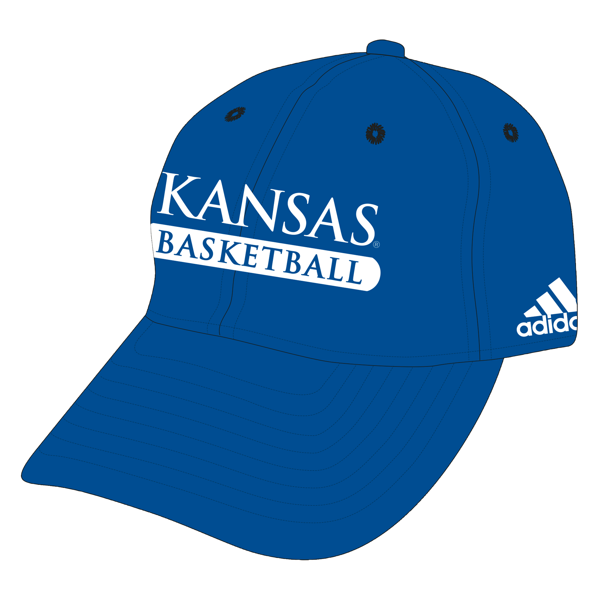 Kansas Basketball Adjustable Adidas Hat