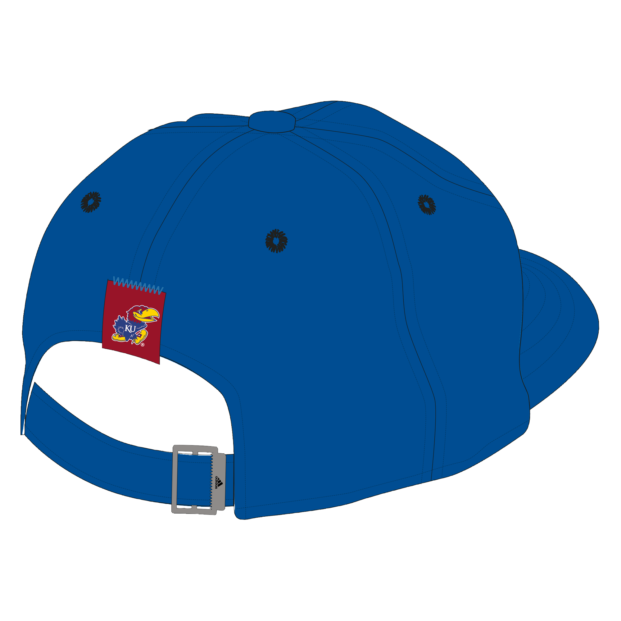 Kansas Basketball Adjustable Adidas Hat