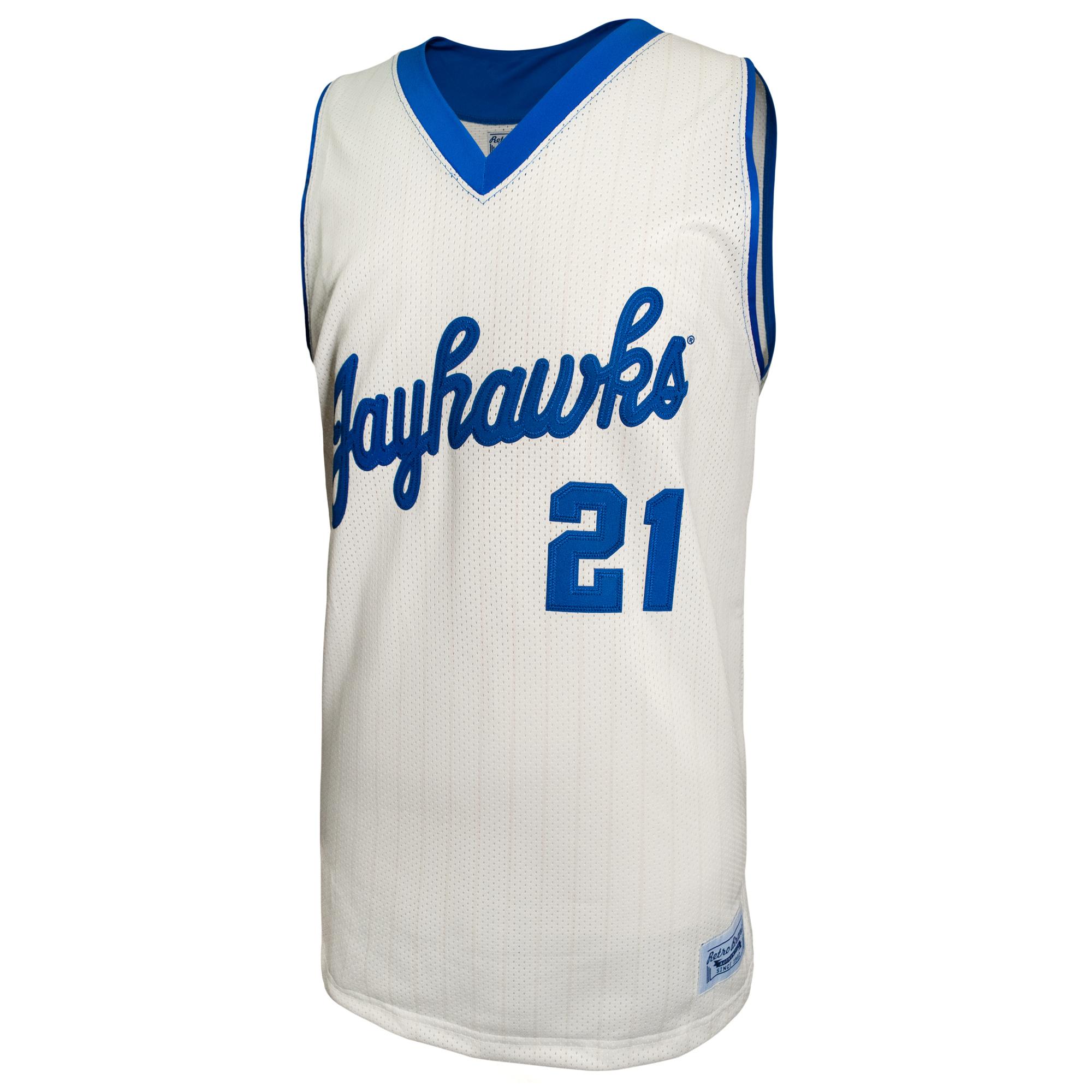 Joel Embiid 21 Kansas Jayhawks Commemorative Classic Basketball Men Jersey  - Cream - Bluefink