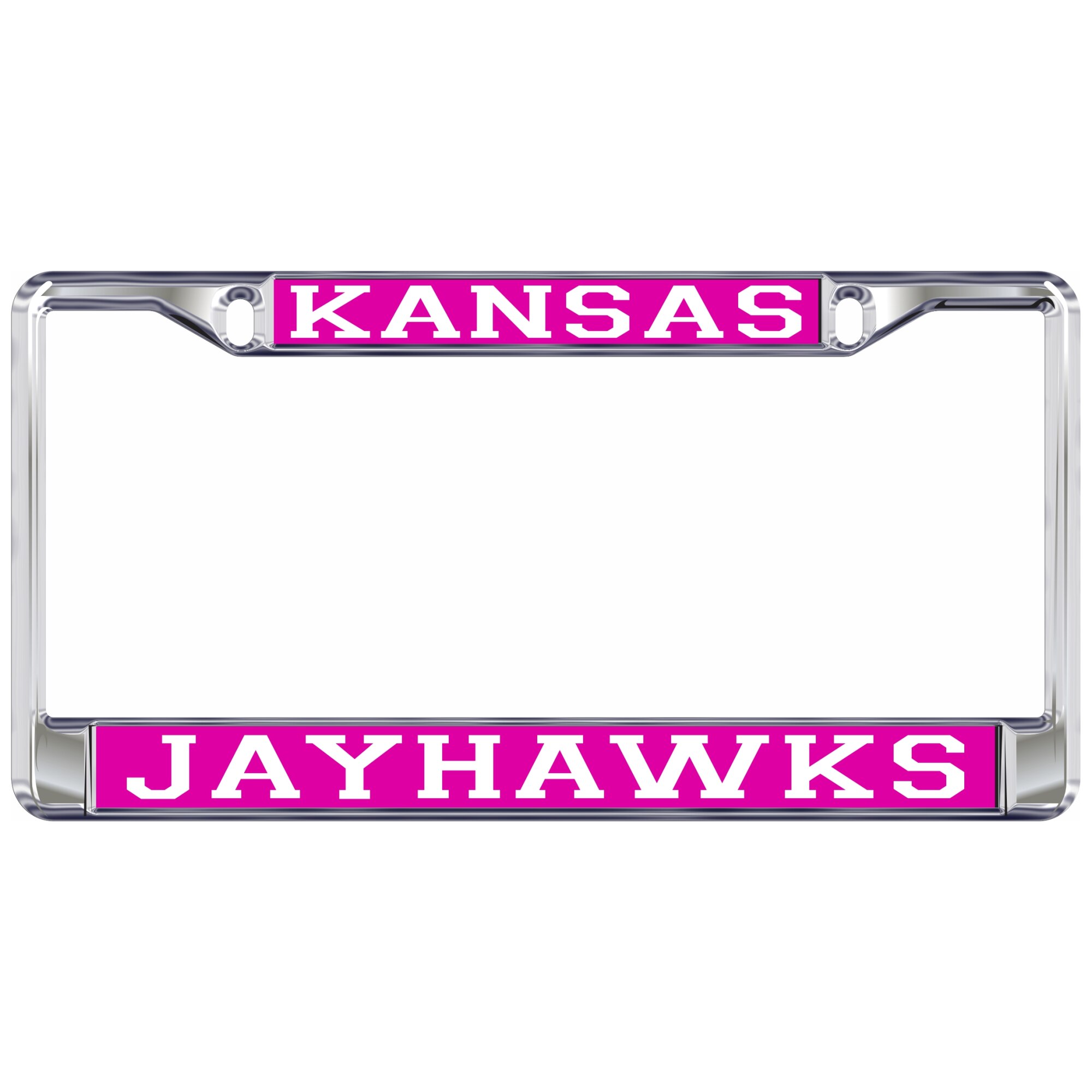 Pink KU License Plate Frame