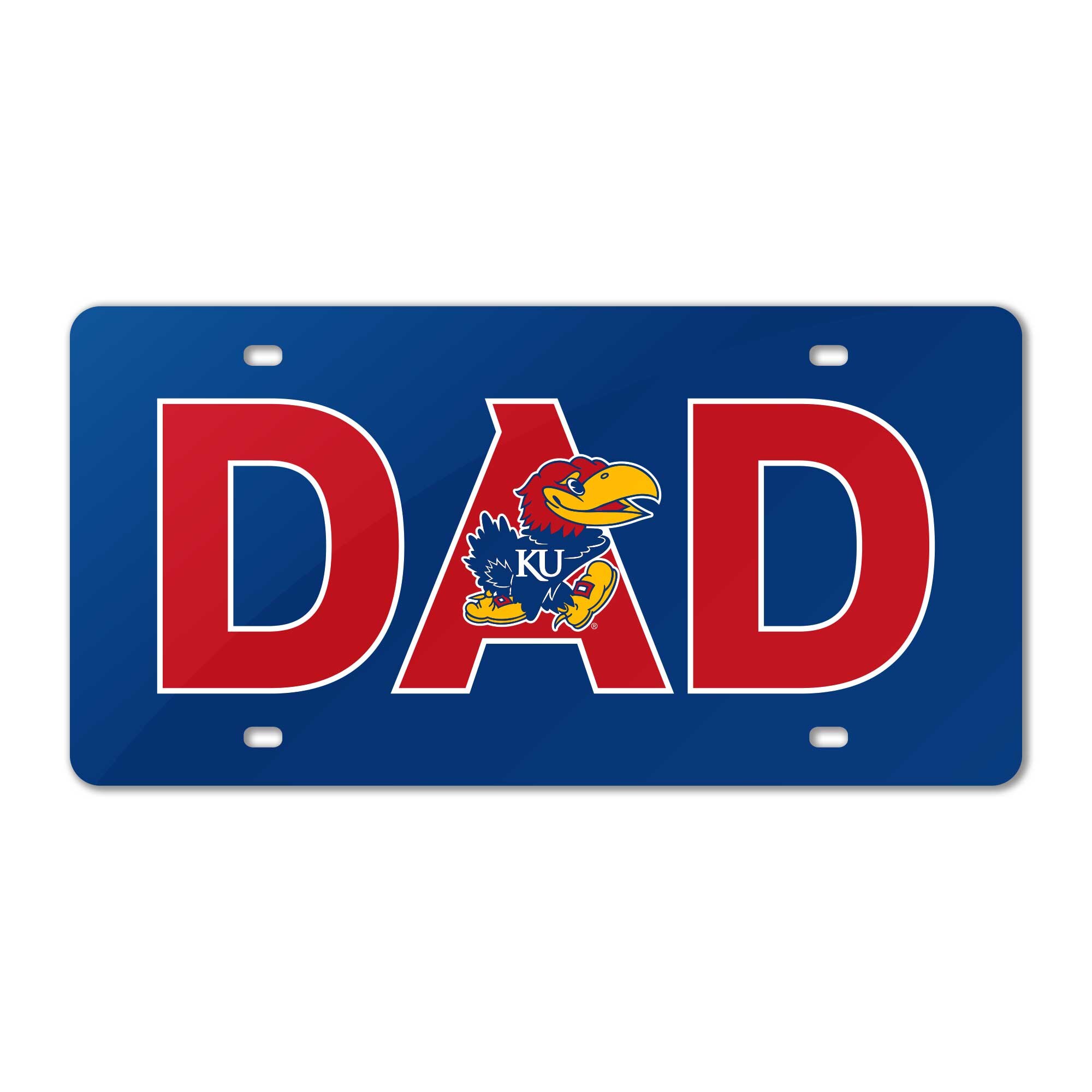 Jayhawk Dad License Plate