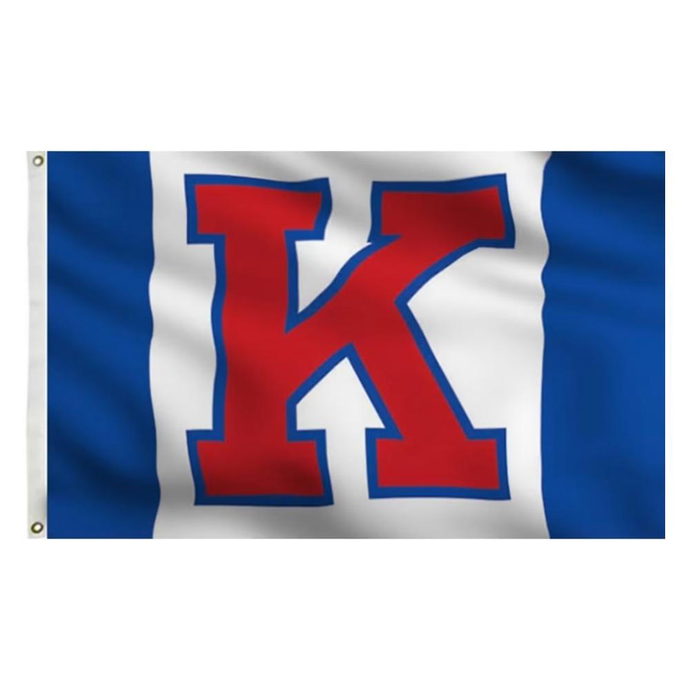 KANSAS JAYHAWKS 3X5 GAME DAY BLUE SILK SCREEN GROMMET FLAG