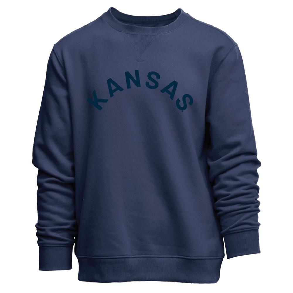 Arched Kansas Embroidered Crew