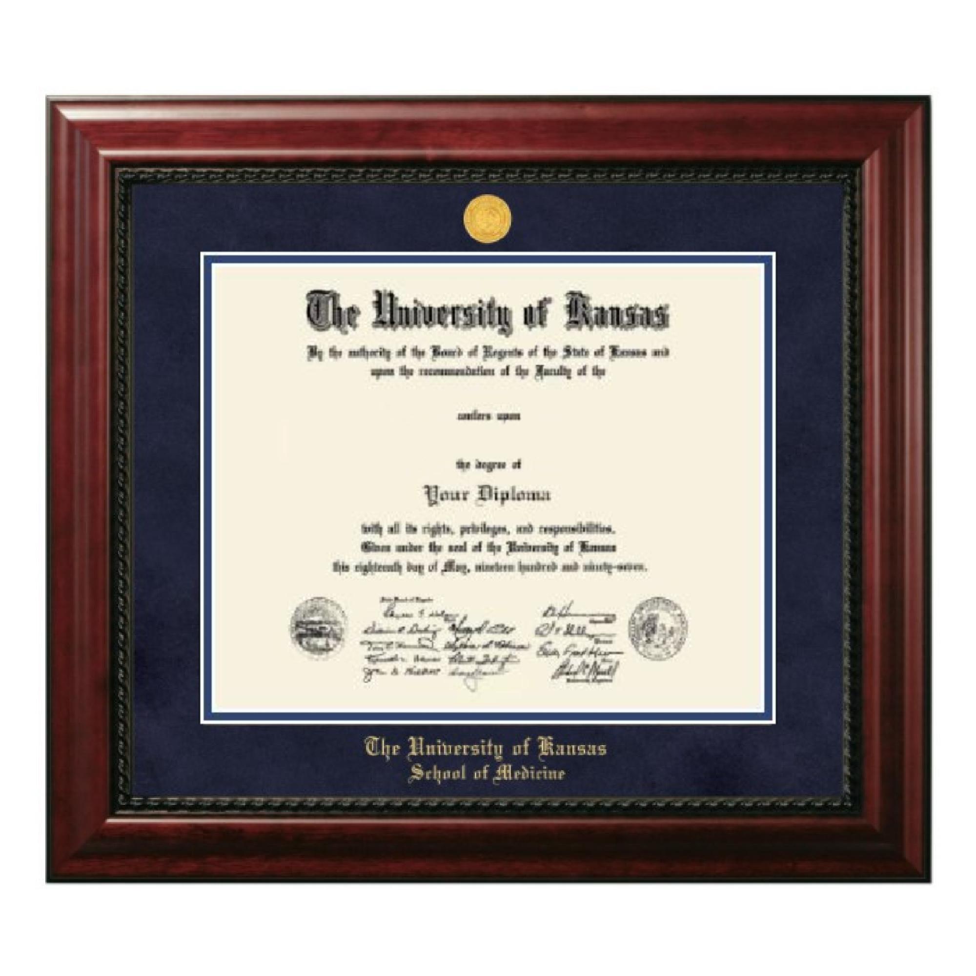 University of Kansas School Of Medicine Diploma Frame Executive