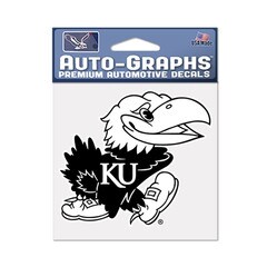 Decal Jayhawk Black And White Mini Decal