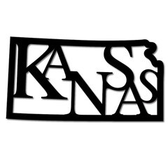 Wall Art Kansas Home State Black Metal Sign Kansas Home State Black Metal Sign