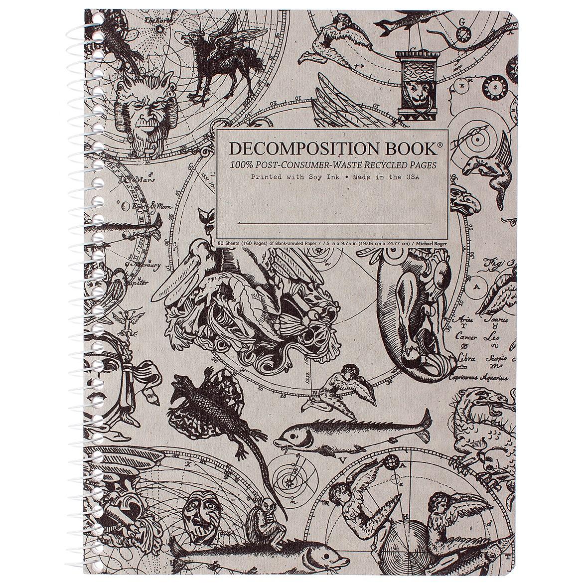Michael Roger Spiral Notebook, Unlined, 7.5 x 9.75 Gargoyles